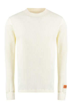 Cotton crew-neck sweater-0